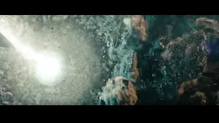 Aerial view of city destroyed by explosion — Superman: Man of Steel