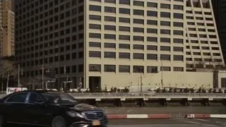 black car driving on city highway — Succession