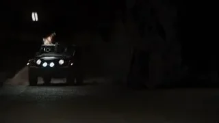 Black jeep driving through dark tunnel — The Avengers