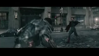city street at night with rubble and debris — Superman: Man of Steel
