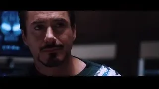 close-up of man's serious face — Iron Man