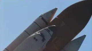 Close-up of rocket tail in sky — Elon Musk: Return to Space