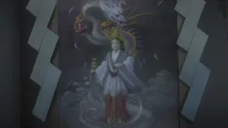 digital illustration of Chinese dragon deity — Weathering with You