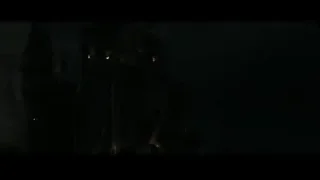 eerie castle lit up at night — Harry Potter and the Deathly Hallows 2