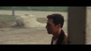 Elderly man on porch with mountain view — Interstellar