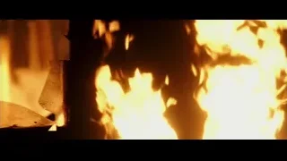 fire burning brightly in fireplace — Deadpool