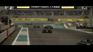 Formula One cars racing at night — F1
