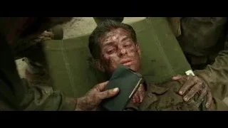 Injured man on stretcher in military uniform — Hacksaw Ridge