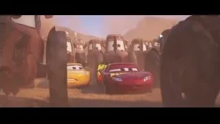 Lightning McQueen and Mater driving on dirt road — Cars 3
