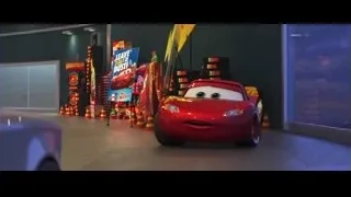 Lightning McQueen parked in garage — Cars 3