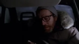 man in car backseat with beanie and beard — Breaking Bad
