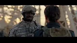 Man in military uniform with Parker helmet — Batman: The Dark Knight Rises