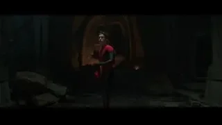 man in Spider-Man suit in dark cave — Spiderman: No Way Home