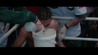 man pouring water in boxing ring — Creed 3