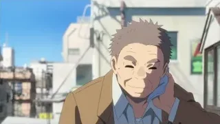 Man talking on phone on rooftop — Weathering with You