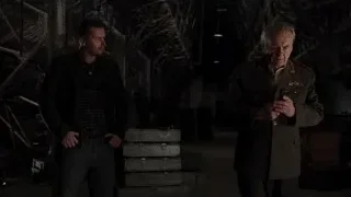 man with gun and elderly man in dark room — The Avengers