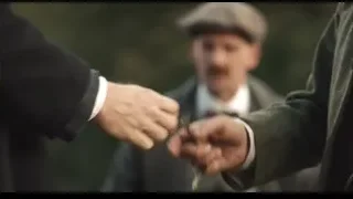 Man with mustache and cap speaking — Peaky Blinders