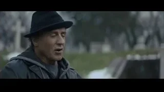 man with serious expression in cemetery — Creed 2