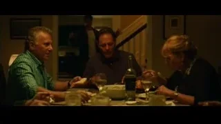 People eating and conversing in dining room — Whiplash