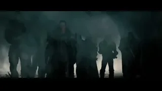 people in dark armor foggy landscape — Superman: Man of Steel