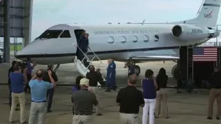 people in uniform in front of private jet — Elon Musk: Return to Space