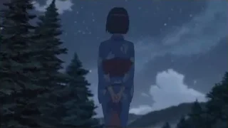 Person holding red book in forest at night — Your Name