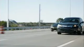 sports car driving on highway with palm trees — Sports Cars