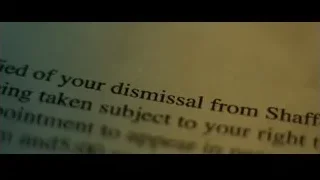 Text document about dismissal from Shafford — Whiplash