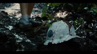 Two boys walking in jungle with helmet — Jurassic World
