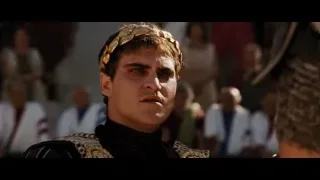 Two men in Roman costume and top hat — Gladiator