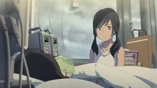 young girl on hospital bed distressed — Weathering with You