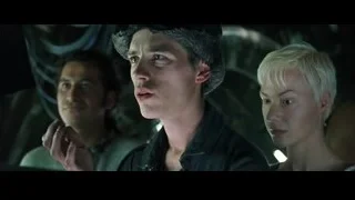 young man and woman in room with spaceship — The Matrix