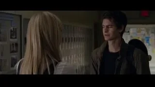 young man and woman talking in hallway — The Amazing Spider Man