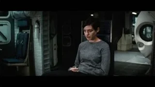 Young woman in space station control room — Interstellar